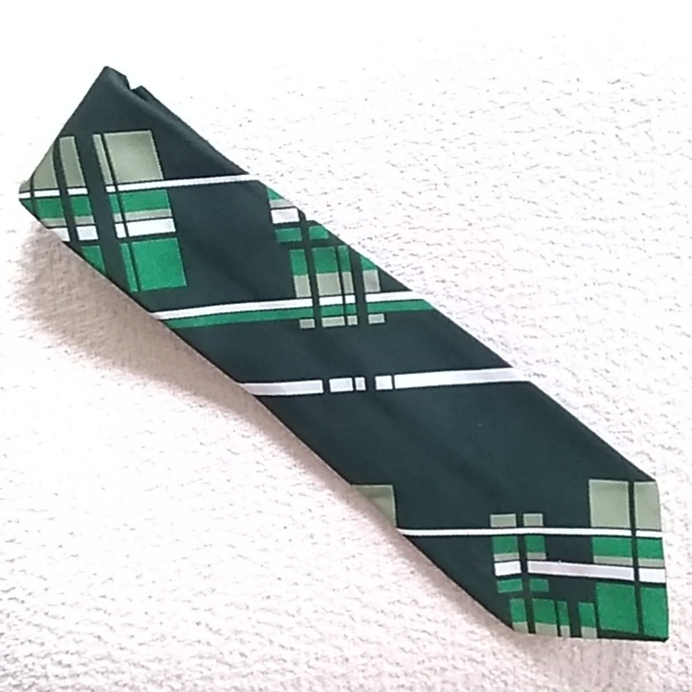bold green plaid tie